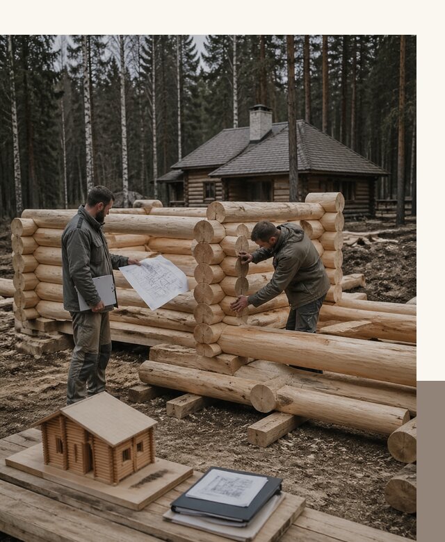 Проектирование и строительство домов из бревна в Дубне